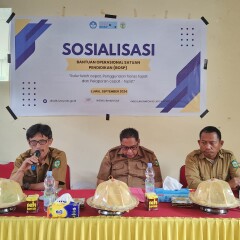 Sosialisasi Bantuan Operasional Satuan Pendidikan (BOSP) Korwil Larompong/Larompong Selatan dan Korwil Belopa, Senin 02 September 2024