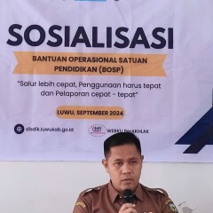 Sosialisasi Bantuan Operasional Satuan Pendidikan (BOSP) Korwil Bajo, Selasa, 03 September 2024