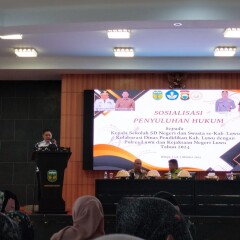 Sosialisasi Penyuluhan Hukum kepada Kepala Sekolah SD Negeri dan Swasta se-Kabupaten Luwu Kolaborasi Dinas Pendidikan Kabupaten Luwu dengan Polres Luwu dan Kejaksaan Negeri Luwu Tahun 2024, Rabu-Kamis, 2-3 Oktober 2024 di Aula Andi Kambo Kantor Bupati