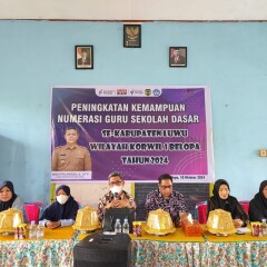 Peningkatan Kemampuan Numerasi Guru Sekolah Dasar se-Kabupaten Luwu Wilayah Korwil 1 Belopa Tahun 2024, Kamis 10 Oktober 2024 bertempat di SD Negeri 25 Radda Kec. Belopa