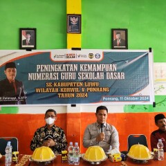 Peningkatan Kemampuan Numerasi Guru Sekolah Dasar se-Kabupaten Luwu Wilayah Korwil 5 Ponrang Tahun 2024, Jum'at 11 Oktober 2024 bertempat di SD Negeri 60 Ponrang Kec. Ponrang