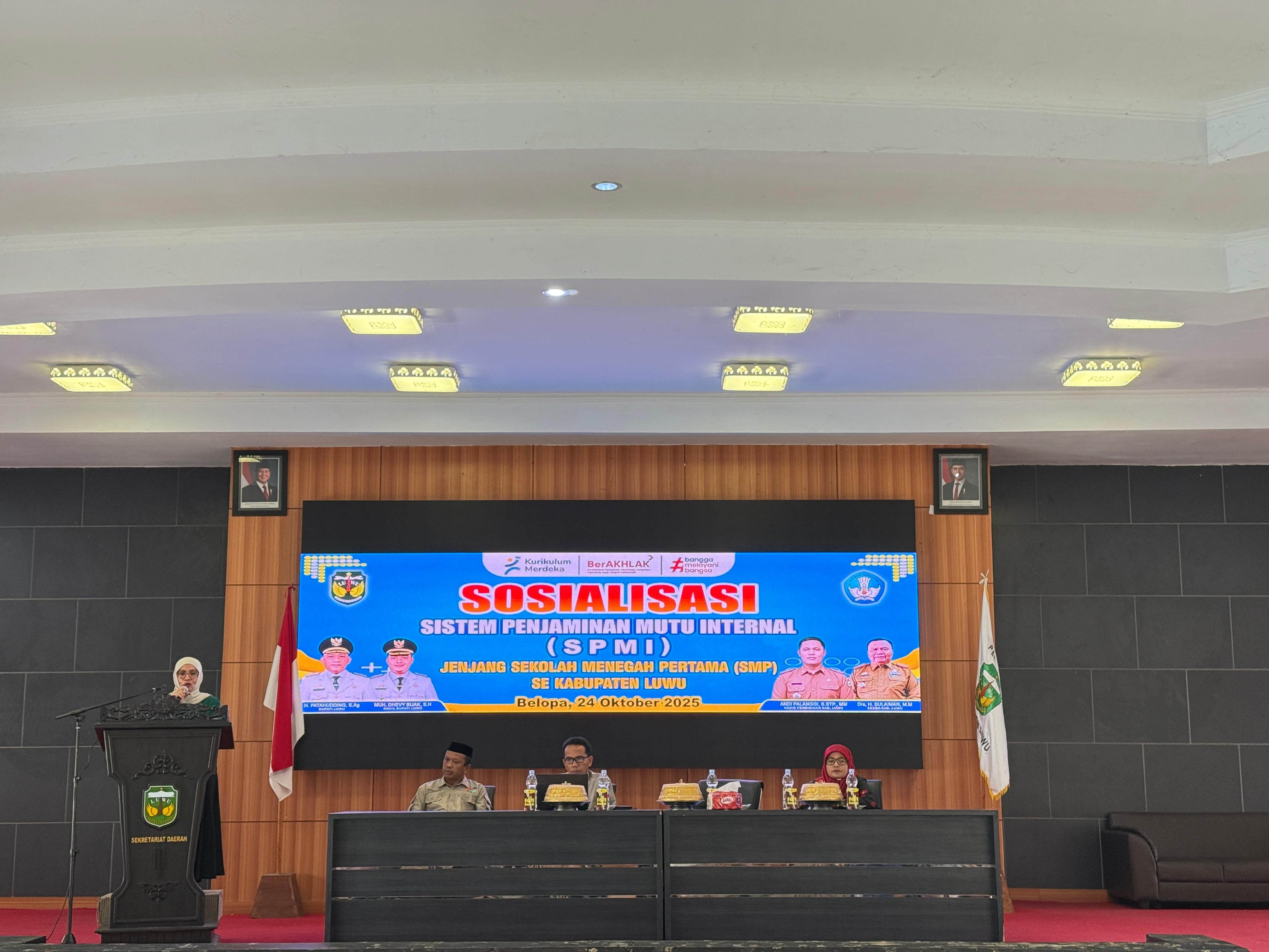 Kegiatan Sosialisasi Sistem Penjaminan Mutu Internal (SPMI) Jenjang SMP